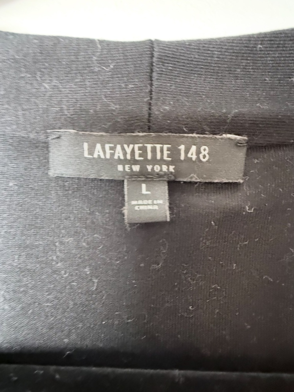 Lafayette 148 New York Black Short Sleeve Shirt Size‎ Large (0) - Picture 3 of 4